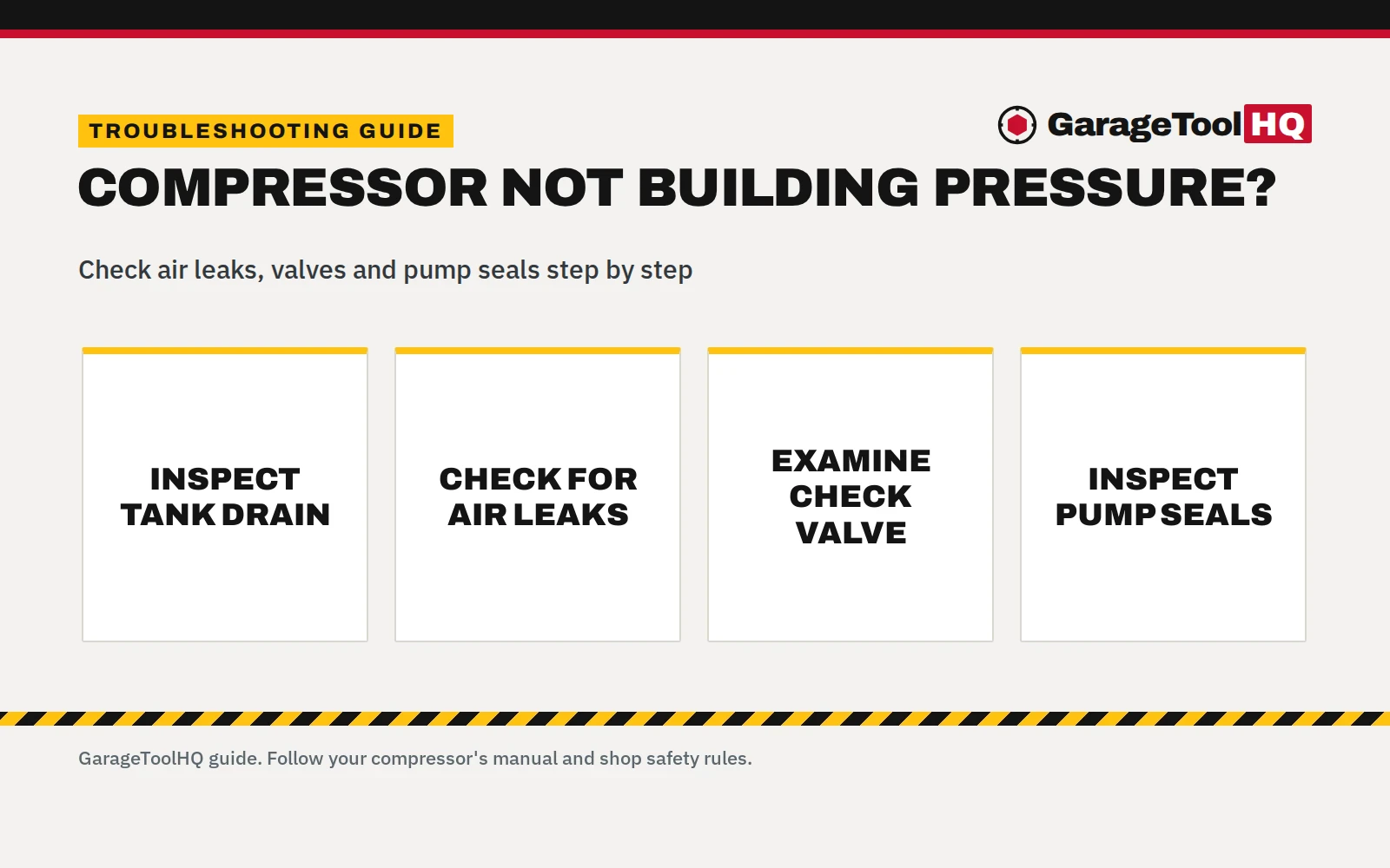 Why Is My Air Compressor Not Building Pressure? What to Check