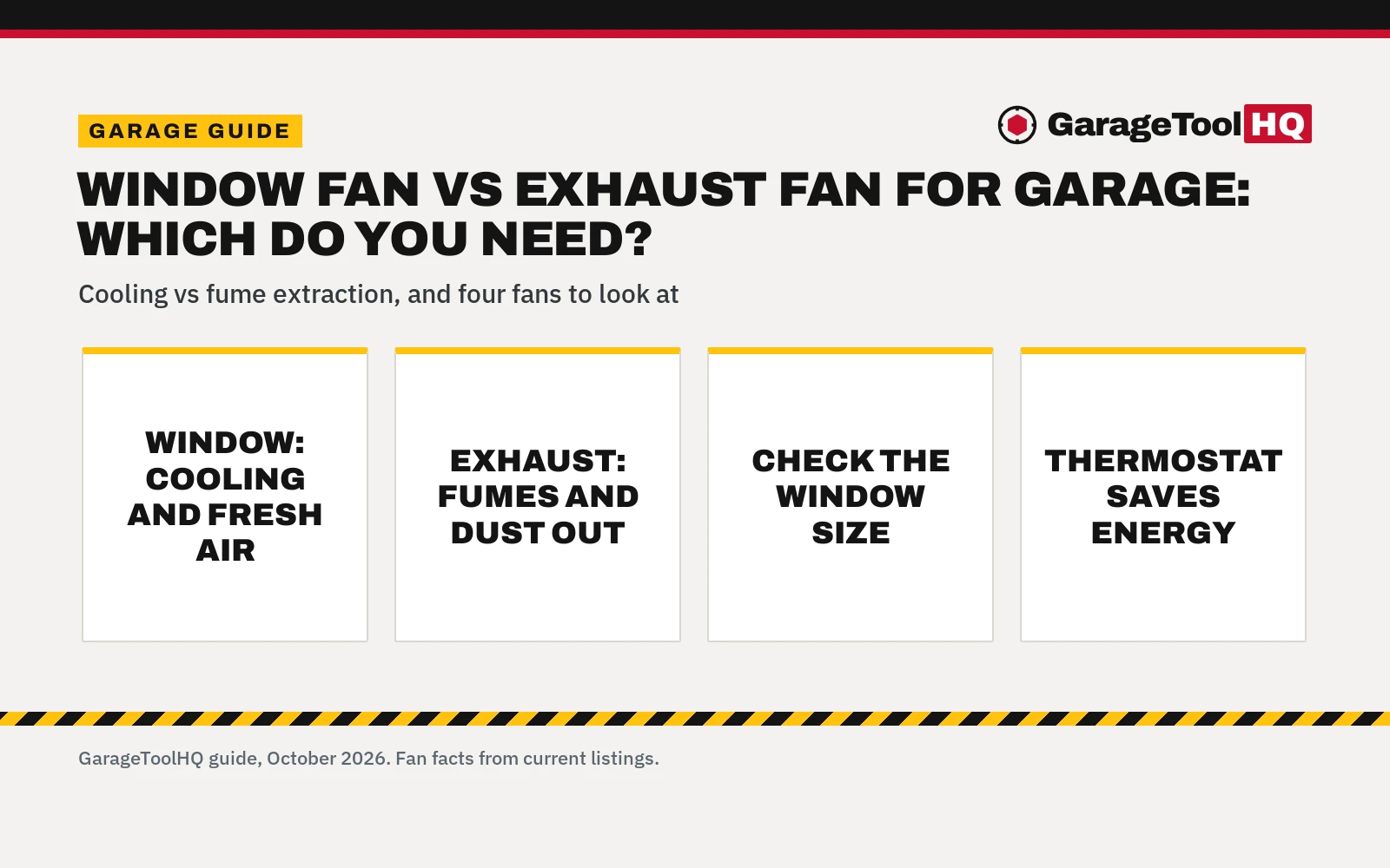 Window Fan vs Exhaust Fan for Garage: Which Do You Need?