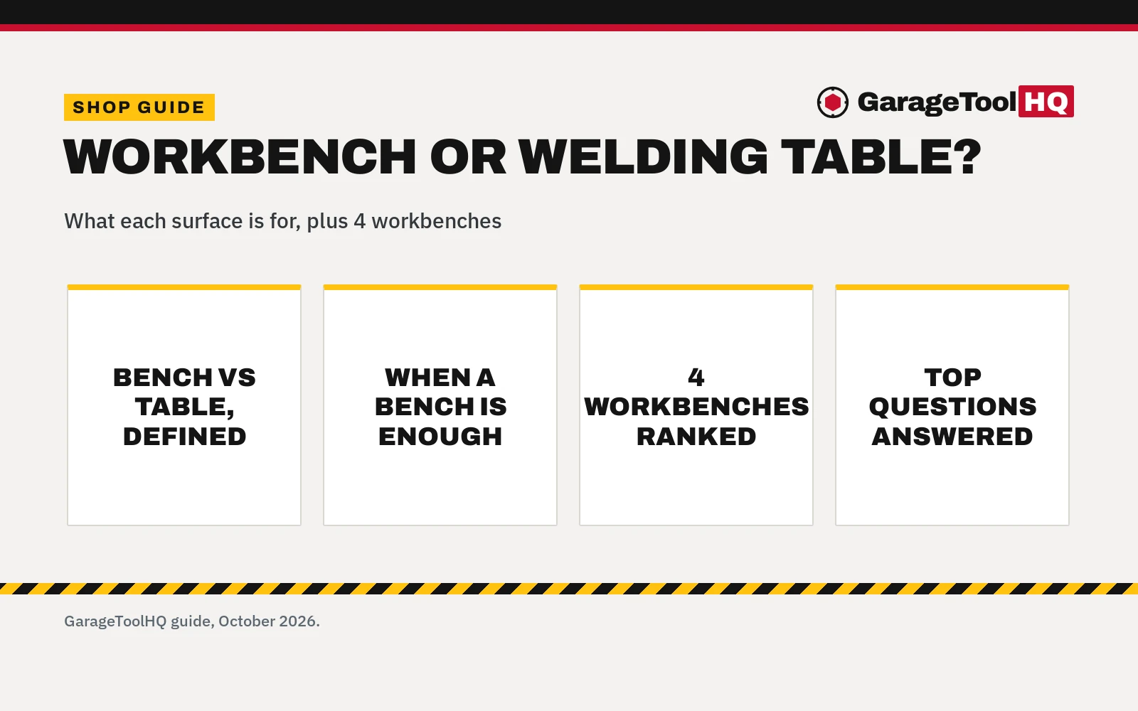 Workbench vs Welding Table: Which One Should You Buy?