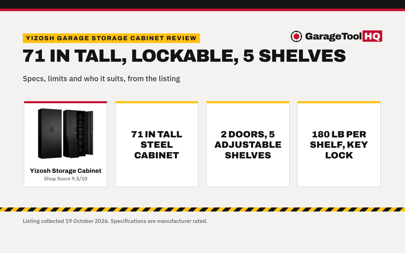 Yizosh Garage Storage Cabinet Review: Pros, Cons & Who It’s For